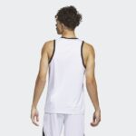 adidas Legends Basketball 3 Stripes Tank Top White IC2460 23 hover model