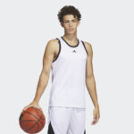 adidas Legends Basketball 3 Stripes Tank Top White IC2460 25 model