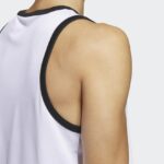 adidas Legends Basketball 3 Stripes Tank Top White IC2460 42 detail