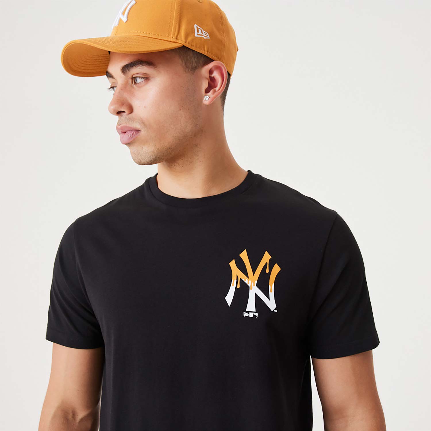 New Era T-Shirt New York Yankees MLB Drip Logo 60332179 Czarny