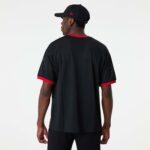 NEW ERA CHICAGO BULLS NBA TEAM LOGO MESH OVERSIZED T-SHIRT BLACK 60357112