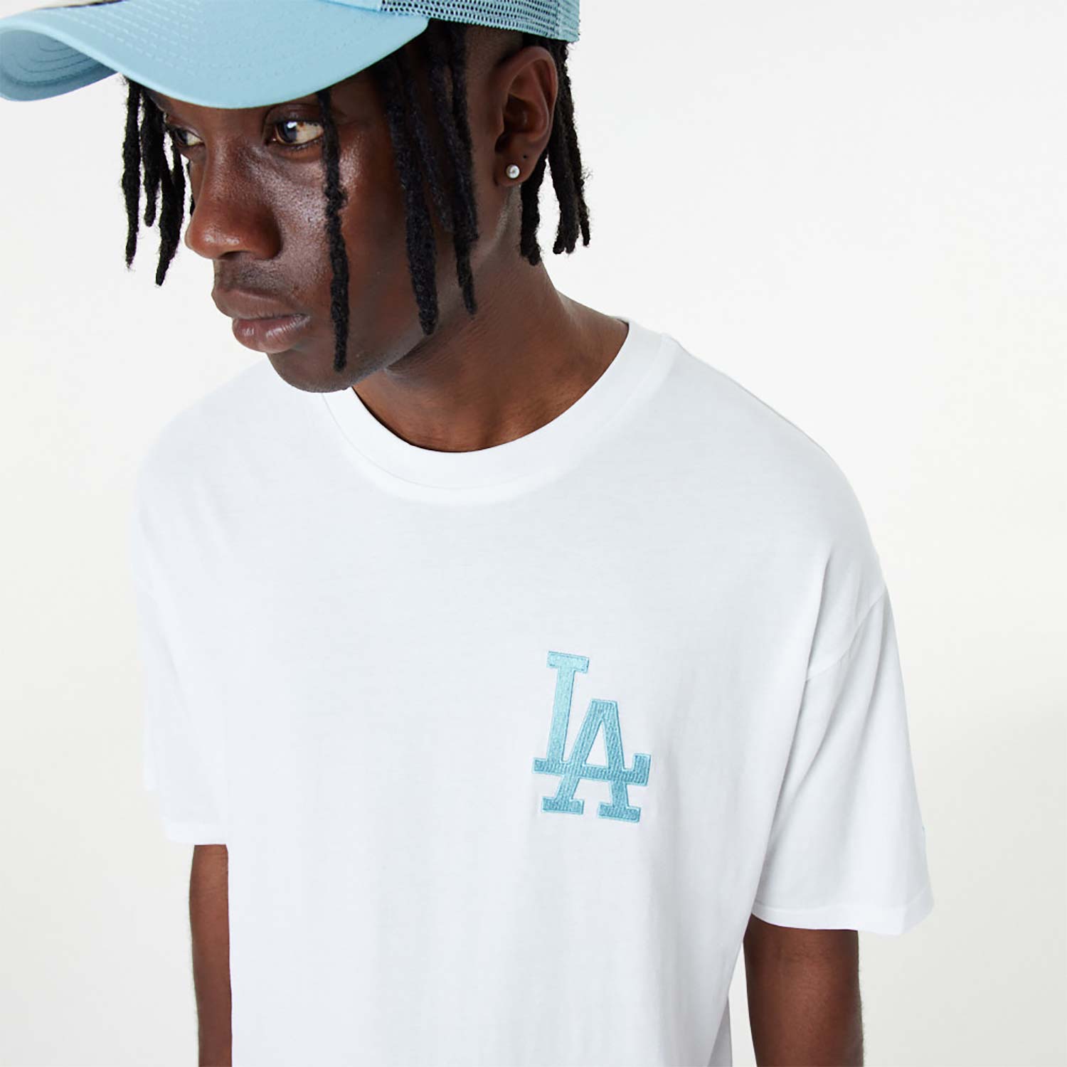 LA DODGERS HERITAGE WHITE OVERSIZED T-SHIRT