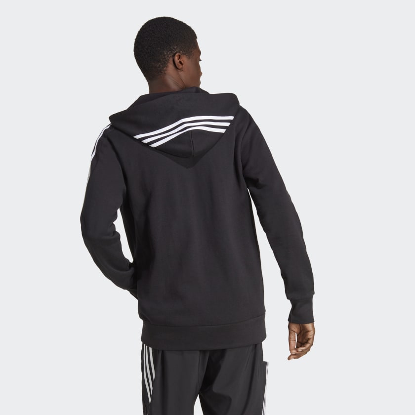 Essentials French Terry 3 Stripes Full Zip Hoodie Mayro IC0433 23 hover model