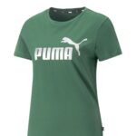 puma gynaikeia kontomaniki mplouza ss22 ess metallic logo tee 848303