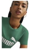 puma gynaikeia kontomaniki mplouza ss22 ess metallic logo tee 848303 3