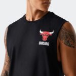 new era chicago bulls nba graphic black sleeveless t shirt 60667733 2