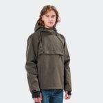 basehit men s pullover jacket with hood khaki 3