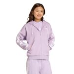 gunaikeia zaketa lila adidas sportswear essentials 3 stripes fleece 226630 940x940