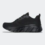 117385 bbk skechers engineered knit fashion lace up sneaker gynaikeio sneaker mavro 2