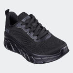 117385 bbk skechers engineered knit fashion lace up sneaker gynaikeio sneaker mavro 4