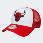 new era nba side patch chicago bulls red 9forty a frame trucker cap 60667461