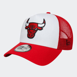 new era nba side patch chicago bulls red 9forty a frame trucker cap 60667461