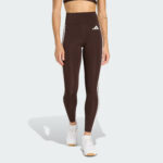 Optime Essentials 3 Stripes 7 8 Leggings Brown KC2947 21 model