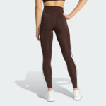 Optime Essentials 3 Stripes 7 8 Leggings Brown KC2947 23 hover model