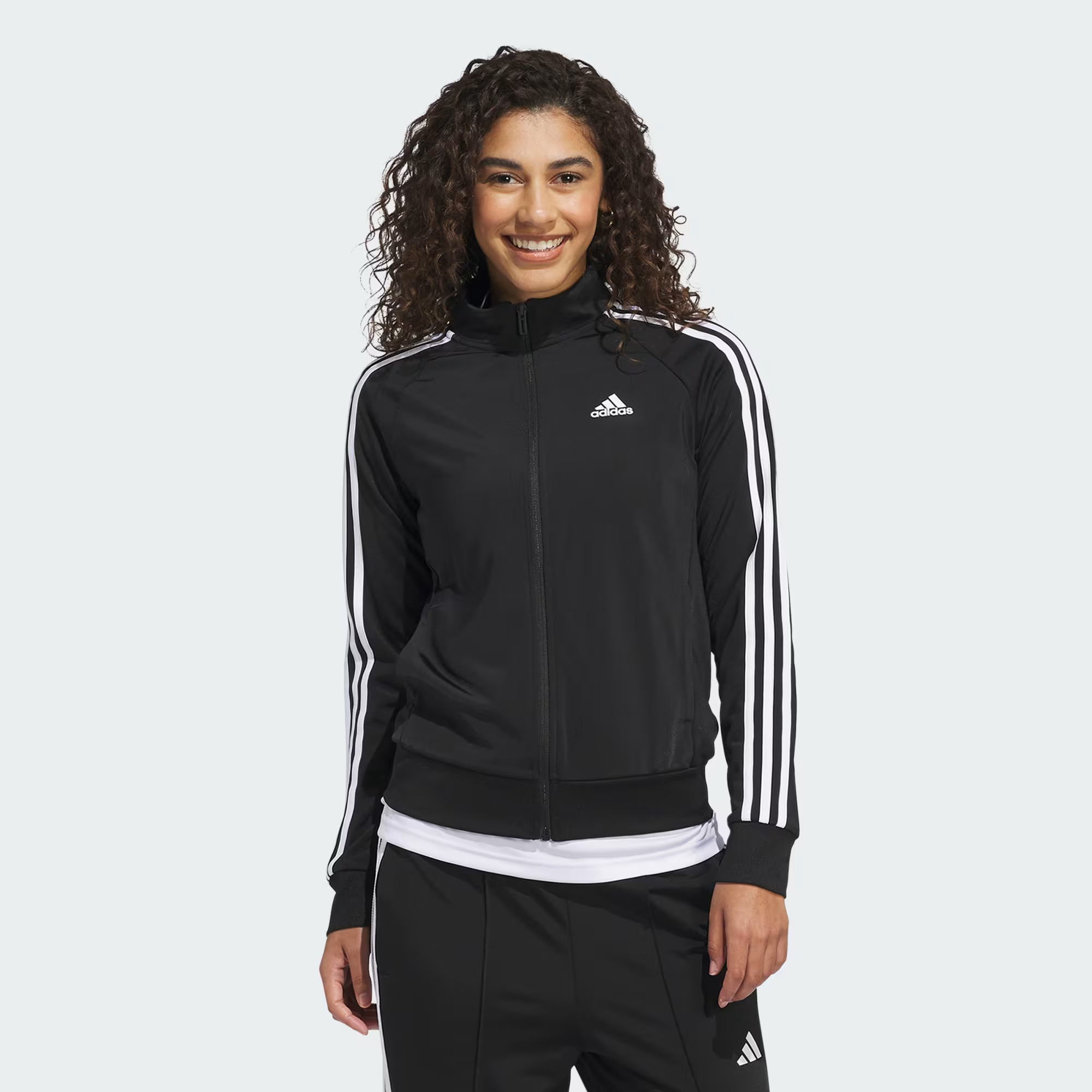 Primegreen Essentials Warm Up Slim 3 Stripes Track Jacket Mayro H48443 21 model.jpg
